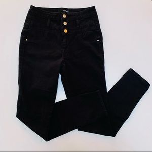 High Waisted Black Skinny Jeans